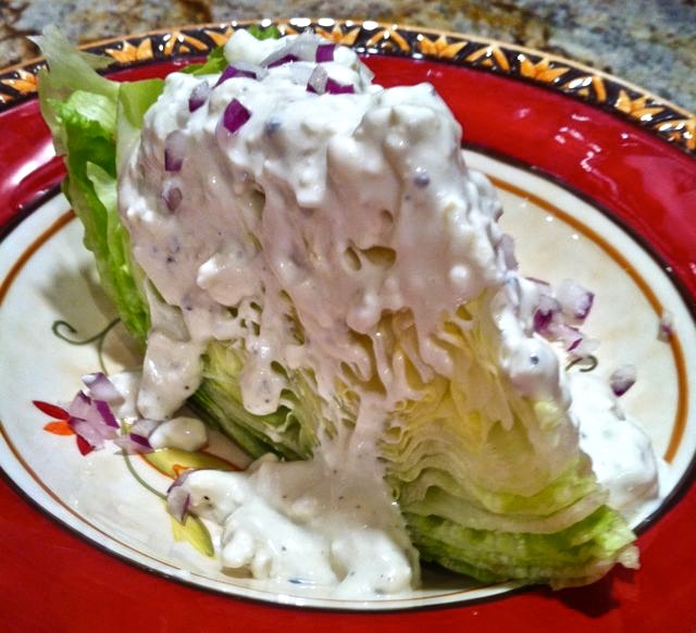 Lettuce Wedge Salad with Blue Cheese Dressing