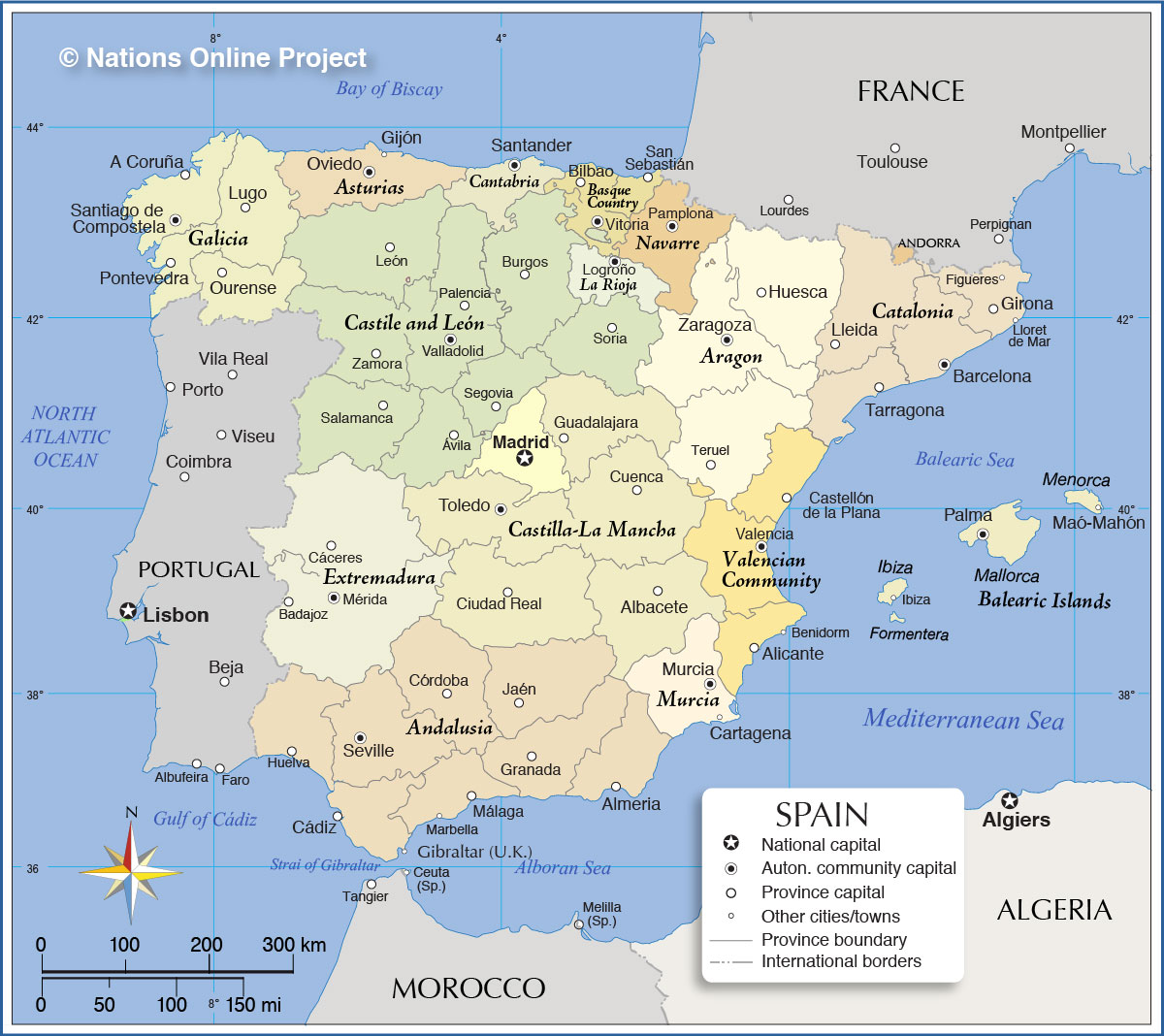 Map of Spanish Regions