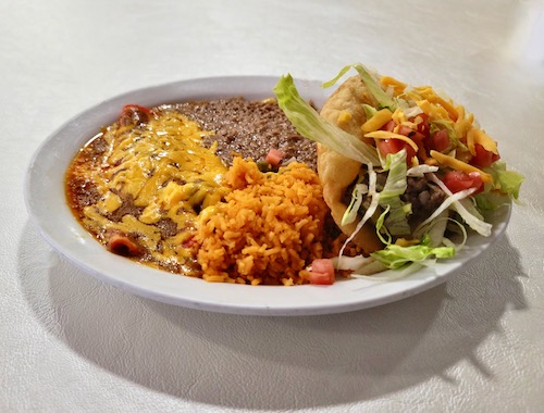 Puffy Taco and Cheese Enchilada at Rita's Fiesta Cafe
