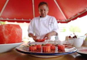 Watermelon Canapé – Guac with Grapes