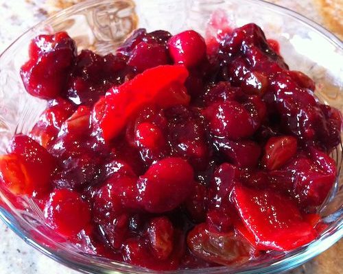Thanksgiving Cranberry Conserve: tangerine, ginger and sultanas