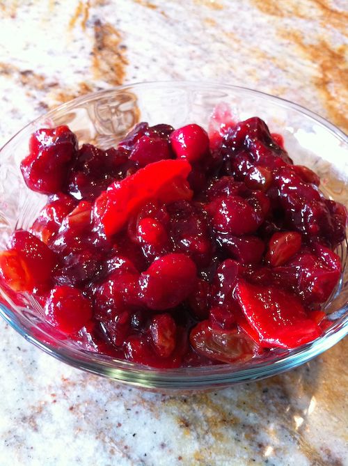 Thanksgiving Cranberry Conserve: tangerine, ginger and sultanas