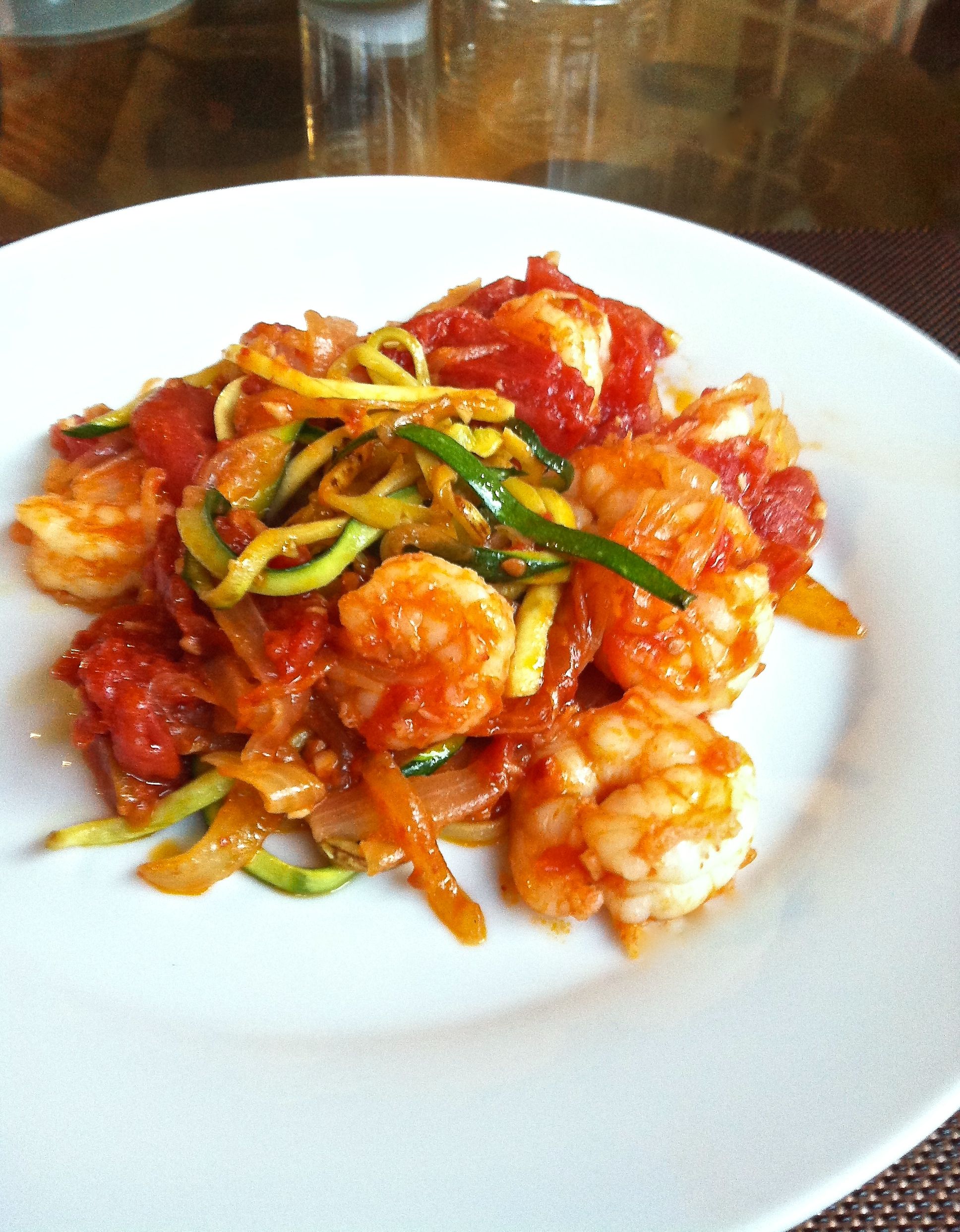 Camarón y Calabacita - Shrimp with Squash Noodles - Adán Medrano