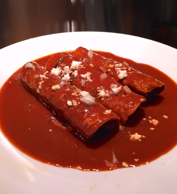 Enchiladas Rojas, Red Tortillas are Traditional