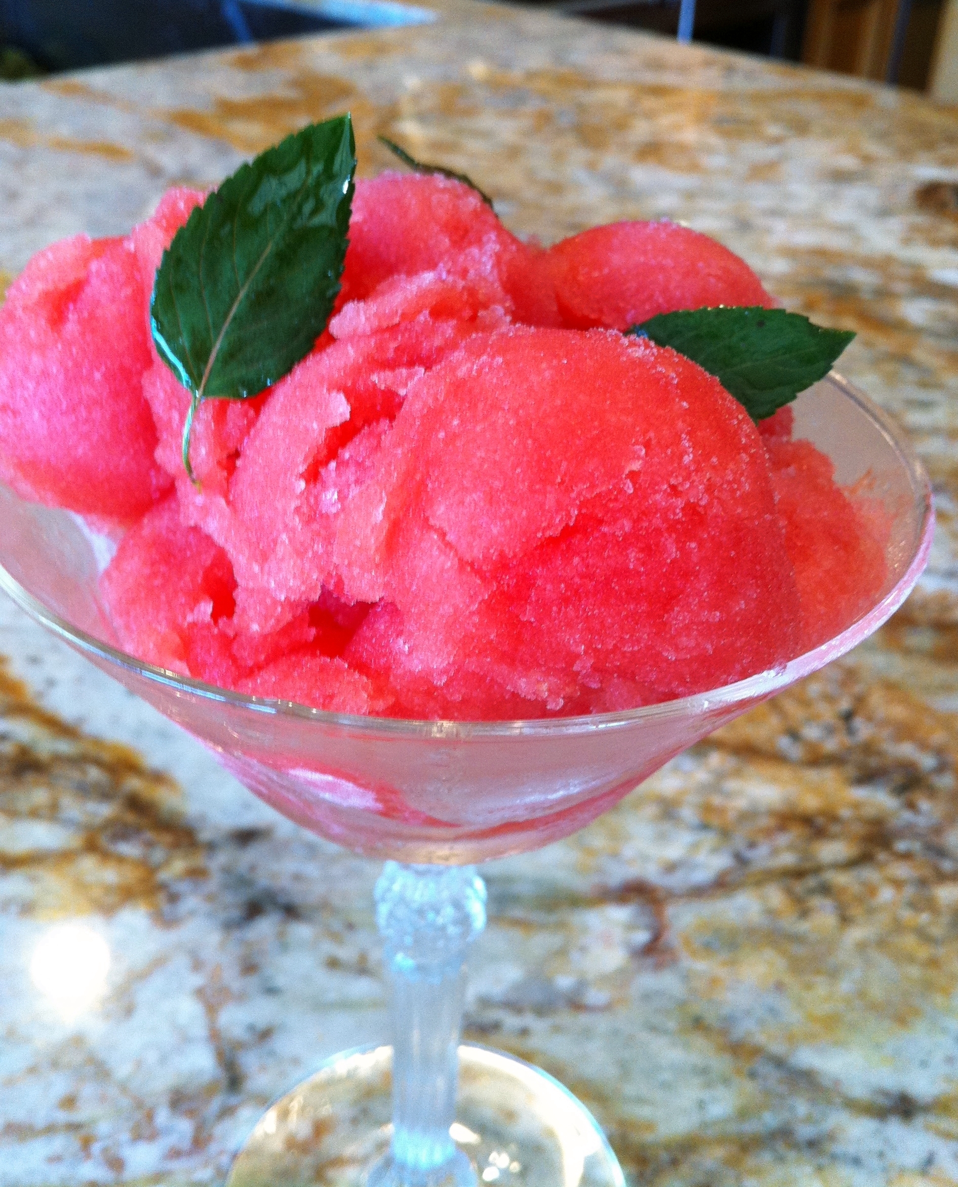 Sandía Con Campari- Watermelon Campari Sorbet