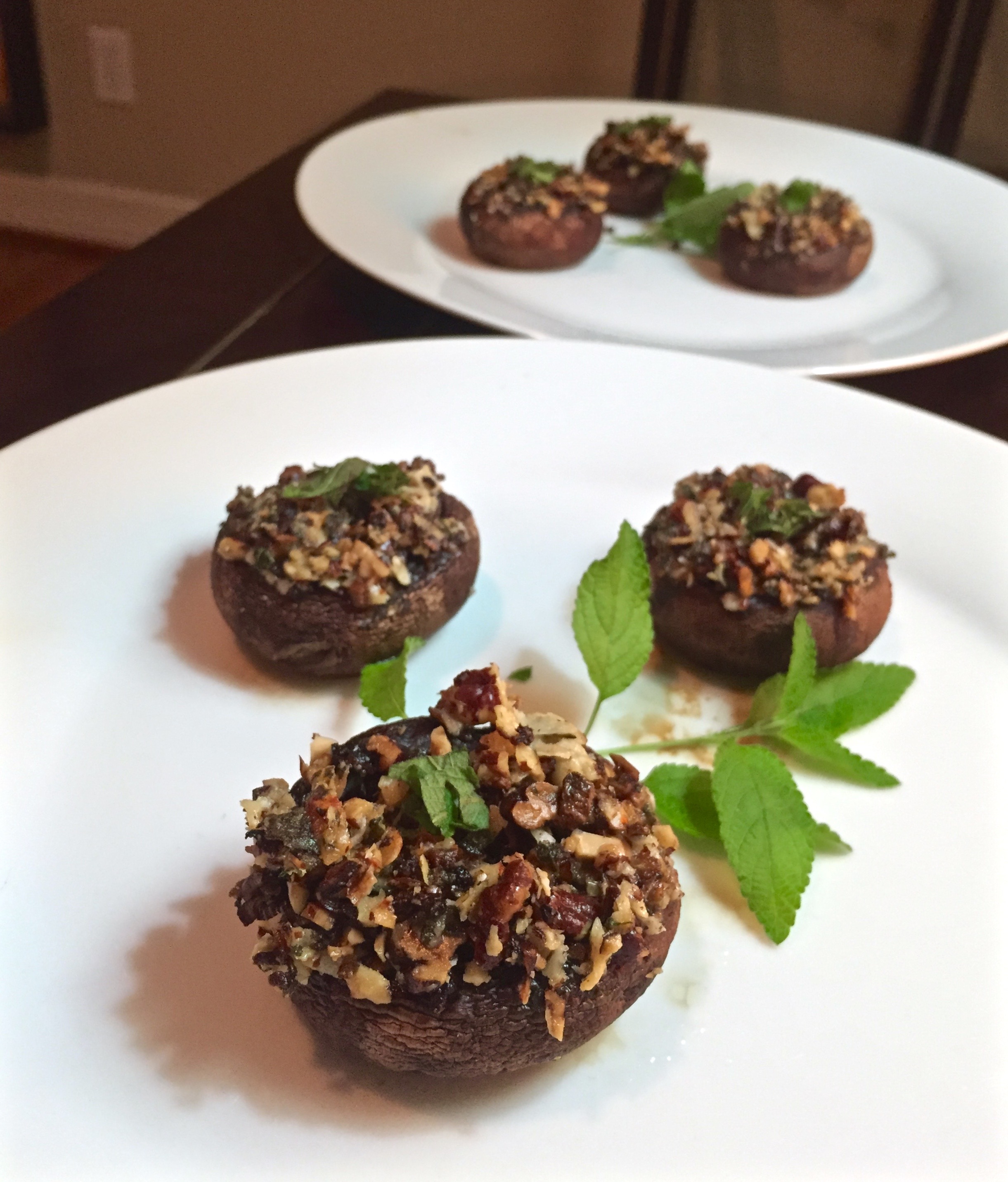 Pecan Stuffed Mushrooms