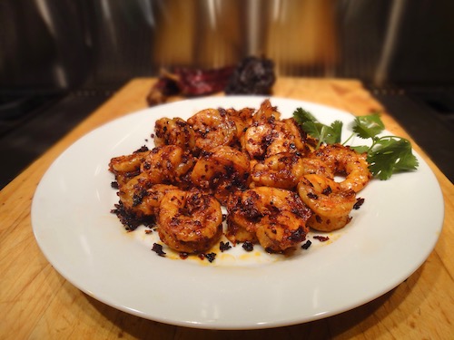 Chile Shrimp: Roasted With Cascabel Chile