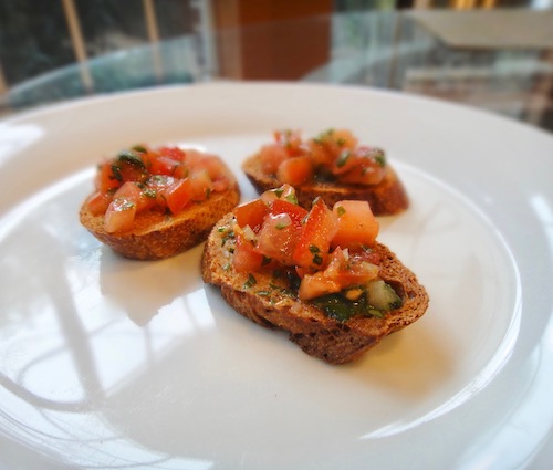 Basil Bruschetta In Winter