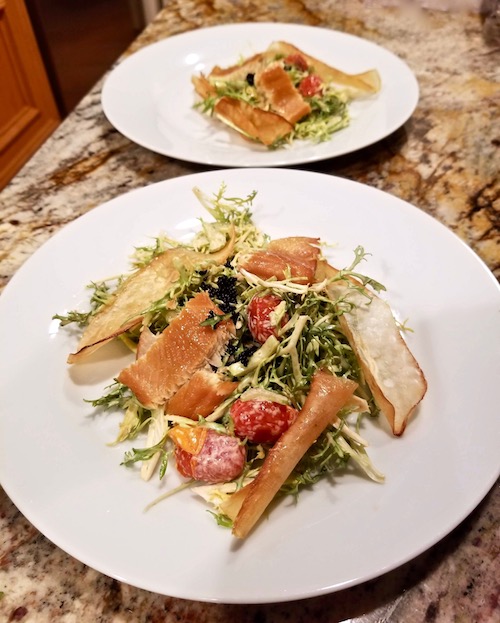 Smoked Trout Salad with Yerbaniz-Chipotle Dressing