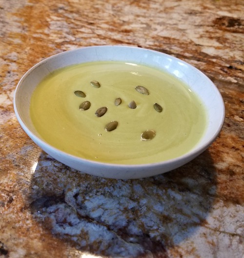 Chile Poblano and Chayote Soup