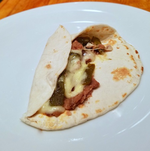 Bean and Green Chile Burrito