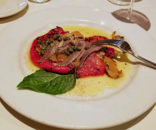 Roasted Red Bell Pepper With Anchovies