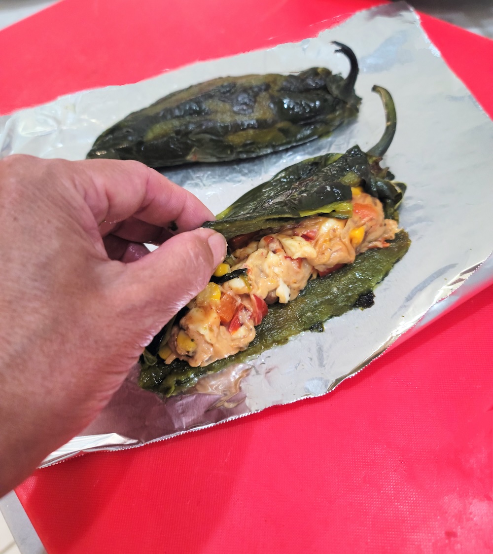 Two-Cheese Vegetable Chile Relleno