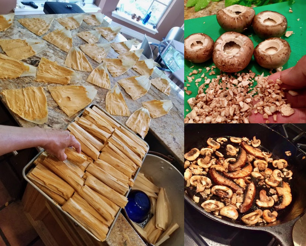 Chile Mushroom Tamales for Christmas