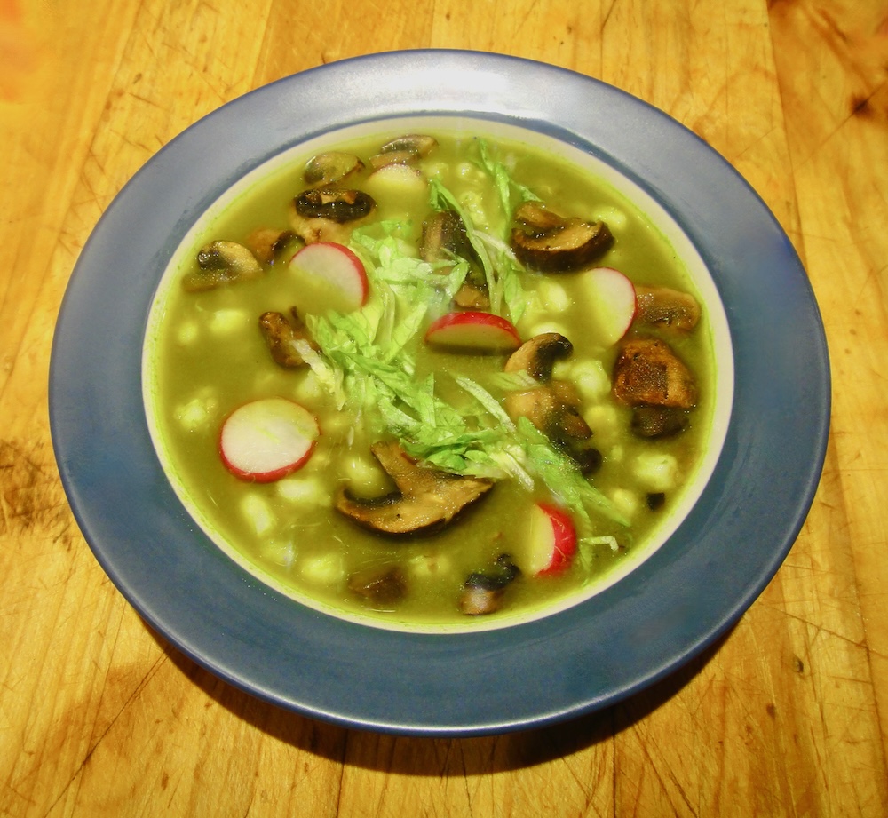 Pozole Verde With Mushrooms