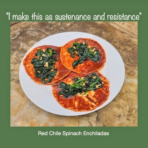 Red Chile Spinach Enchiladas